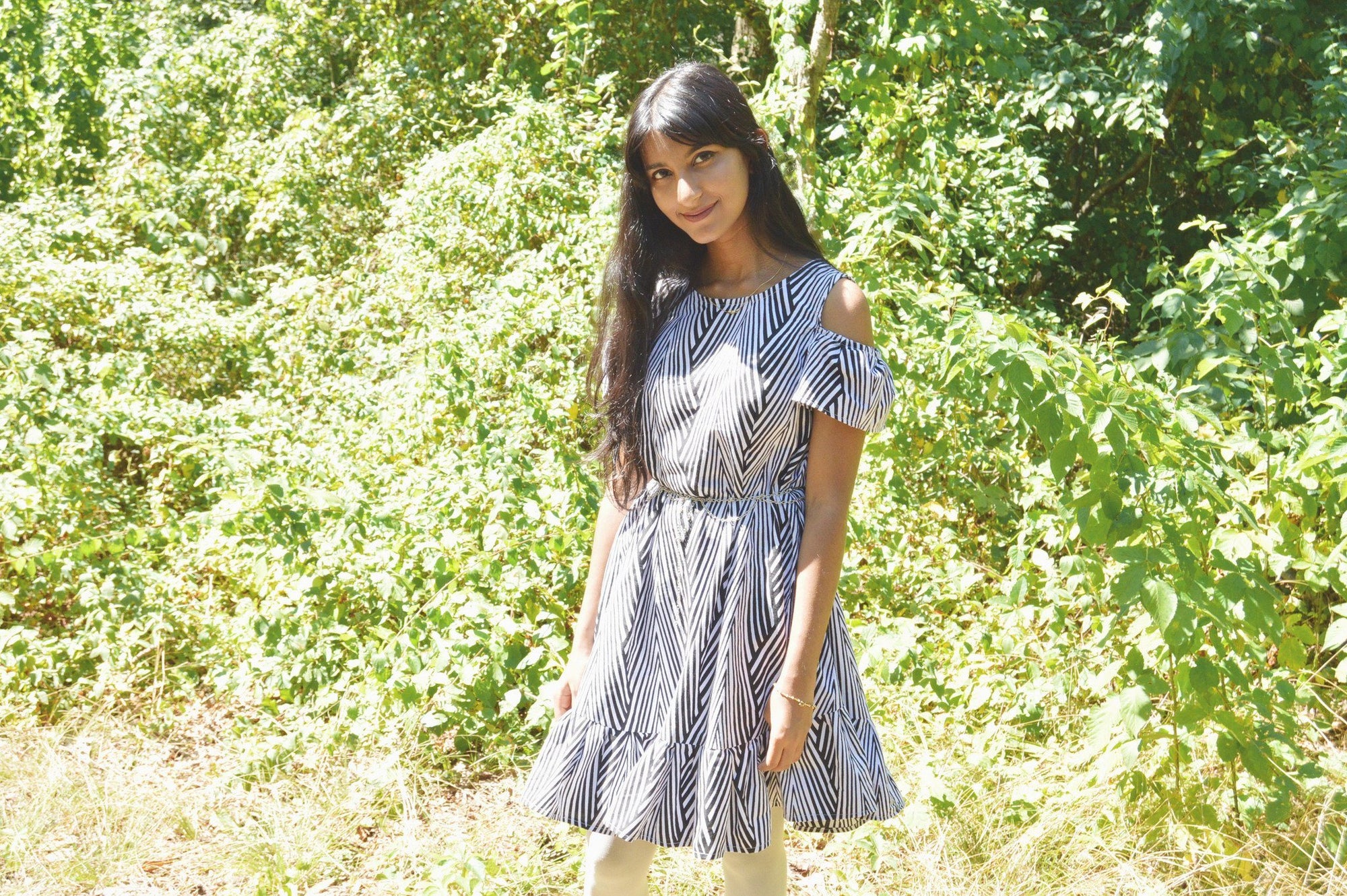 DIY: Open Shoulder Dress (Without a Pattern)