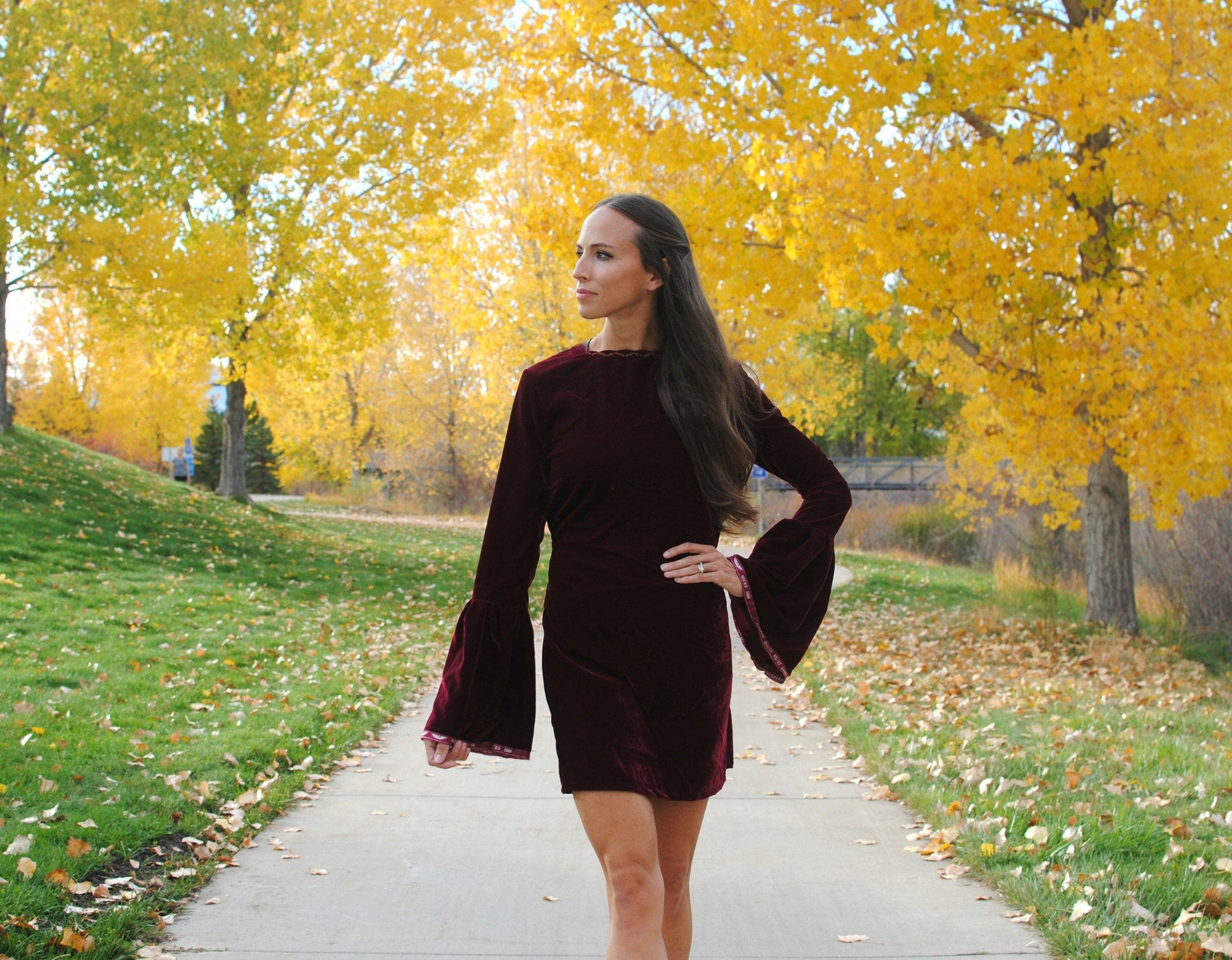 DIY Bell Sleeve Dress with Trash to Couture