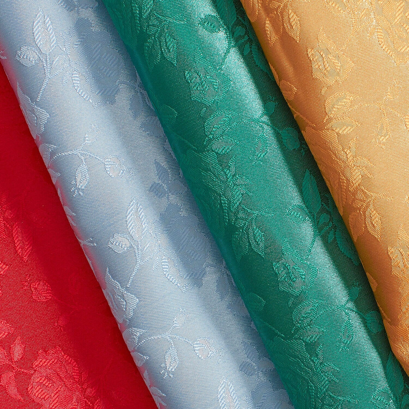 Rose Jacquard Satin Fabric Image Group