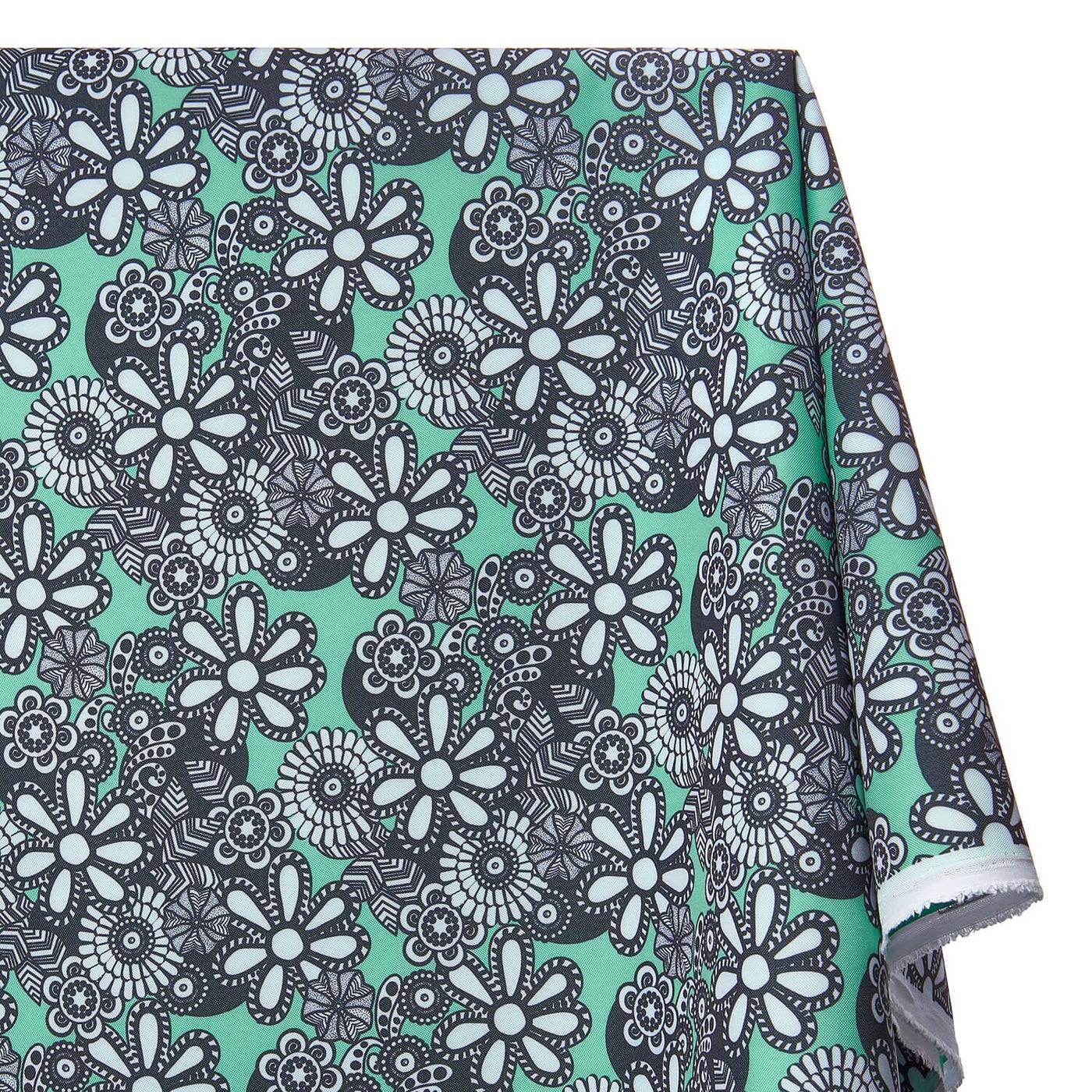 Ottertex Waterproof Canvas Daisy Print Fabric SV574748 Image A1