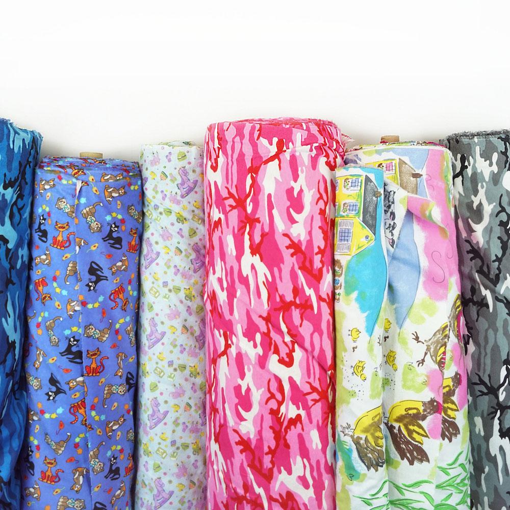 Cotton Flannel Printed Fabric Group