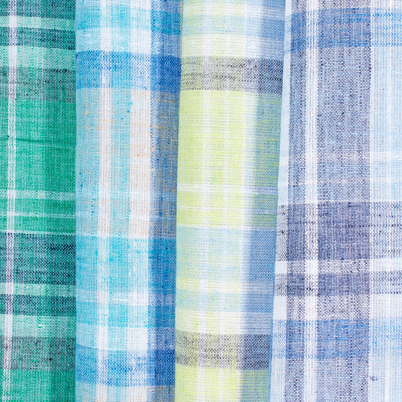 Tartan Plaid Linen Look Fabric Group