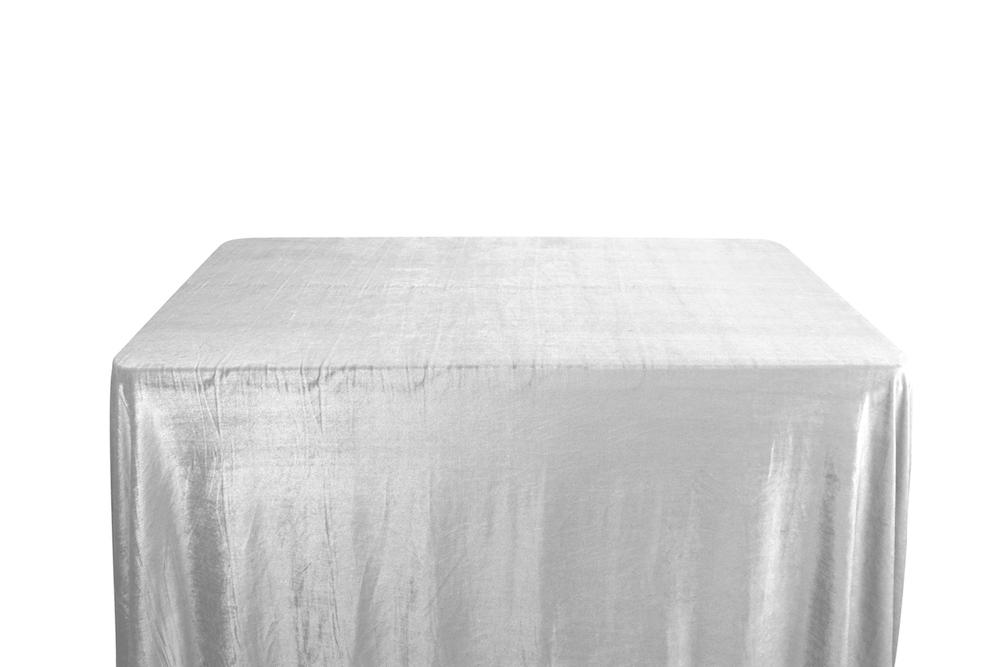 Micro Velvet 8 Feet Banquet Table Covers White 1