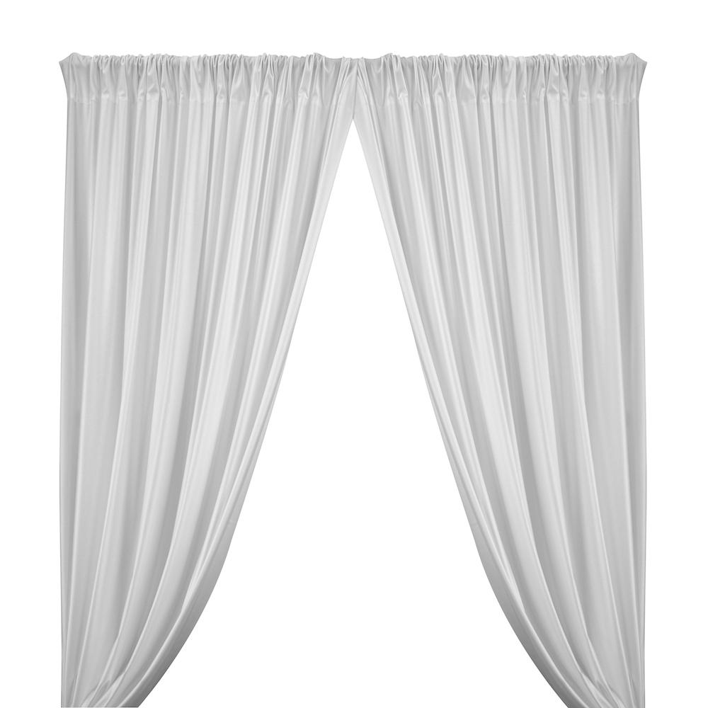 Shiny Milliskin Rod Pocket Curtains White 1