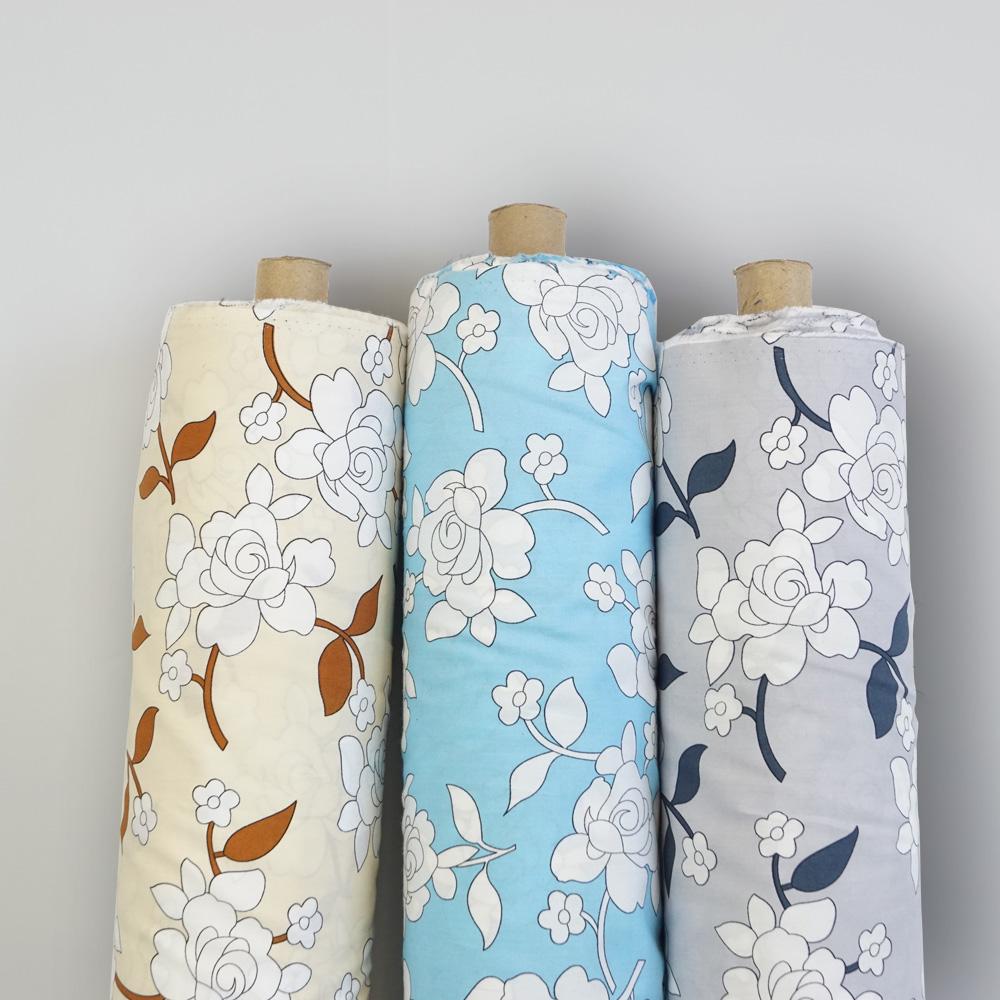 Rosette Printed Cotton Poplin Fabric Group