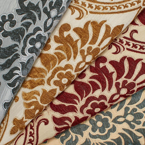 Floral Damask Chenille Upholstery Brocade Jacquard Fabric Group