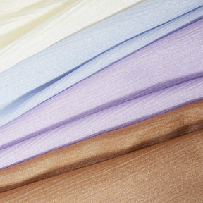 Shiny Striped Crinkle Crepe Satin Fabric Group