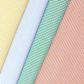 1/16 Inch Gingham Check Polyester Cotton Poplin Fabric Group Image