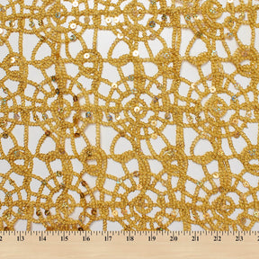 Corded Sequin Lace Fabric SV570745 Gold 4