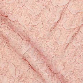 Ruched Ruffle Satin Fabric SV581012 Blush 1