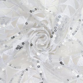 Solar Sequins On Organza Lace Fabric SV581051 2