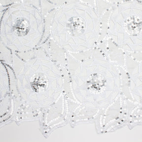 Solar Sequins On Organza Lace Fabric SV581051 3