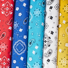 Paisley Print Bandana Broadcloth Fabric Group