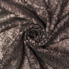Zigzag Starlight Micro Sequins On Stretch Mesh Fabric Brown SV581021 A2