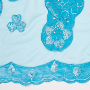 Sequined Velvet Hearts On Mesh Fabric SV581015 4