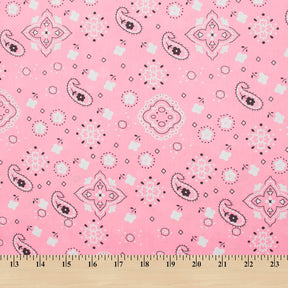 Paisley Print Bandana Broadcloth Fabric SV576982 Pink 3