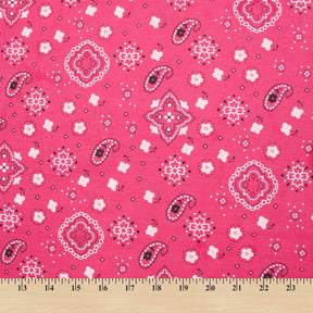 Paisley Print Bandana Broadcloth Fabric SV576979 Fuchsia 3