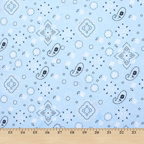 Paisley Print Bandana Broadcloth Fabric SV576977 Baby Blue 3