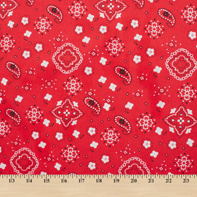 Paisley Print Bandana Broadcloth Fabric SV576983 Red 3