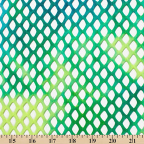 Cabaret Stretch Mesh Fabric SV577930 Teal / Neon Green 3