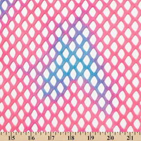 Cabaret Stretch Mesh Fabric SV577926 Turquoise / Hot Pink 3