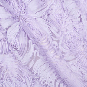Ruffle Petal Rosette Chiffon On Mesh Fabric SV581030 Lilac 1