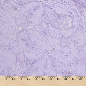 Ruffle Petal Rosette Chiffon On Mesh Fabric SV581030 Lilac 3