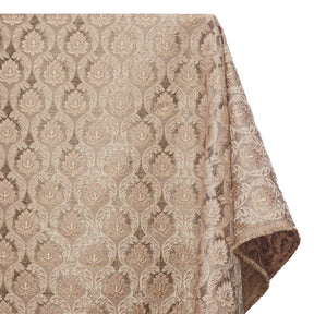 Medallion Extra Wide Metallic Damask Upholstery Jacquard Fabric SV581141 Bronze 1
