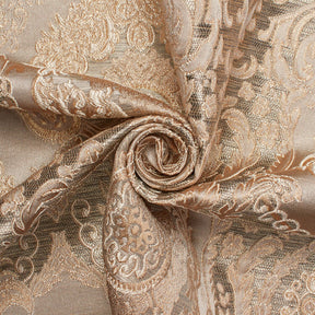 Versailles Extra Wide Two Tone Metallic Damask Jacquard Fabric Bronze SV581138 A2