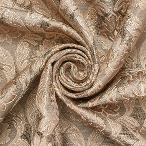 Medallion Extra Wide Metallic Damask Upholstery Jacquard Fabric SV581141 Bronze 2
