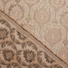 Medallion Extra Wide Metallic Damask Upholstery Jacquard Fabric SV581141 Bronze 3