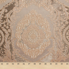 Versailles Extra Wide Two Tone Metallic Damask Jacquard Fabric Bronze SV581138 A9