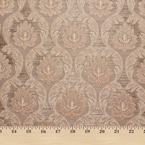 Medallion Extra Wide Metallic Damask Upholstery Jacquard Fabric SV581141 Bronze 4