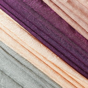 Shiny Shimmer Crinkle Satin Fabric Group