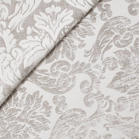 Julius Damask Chenille Upholstery Brocade Jacquard Fabric SV580316 Off White / Grey 3
