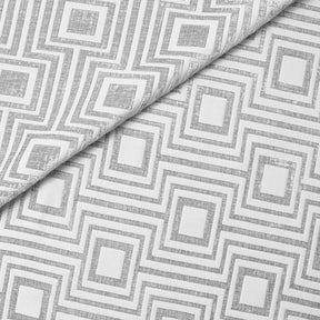 Geometric Chenille Upholstery Brocade Jacquard Fabric SV580317 Off White / Grey 3