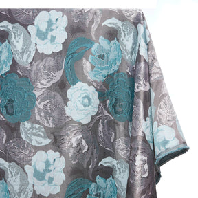 Garden Bloom Floral Extra Wide Metallic Upholstery Jacquard Fabric SV581154 Mint 1