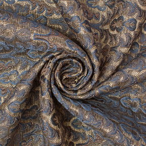 Arbor Bloom Extra Wide Metallic Damask Upholstery Jacquard Fabric SV581145 Blue 2