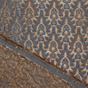 Arbor Bloom Extra Wide Metallic Damask Upholstery Jacquard Fabric SV581145 Blue 3