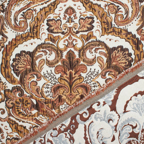 Floral Bloom Extra Wide Damask Upholstery Jacquard Fabric SV581151 Autumn 3