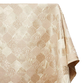 Ornamental Extra Wide Metallic Upholstery Jacquard Fabric SV581125 Beige 1