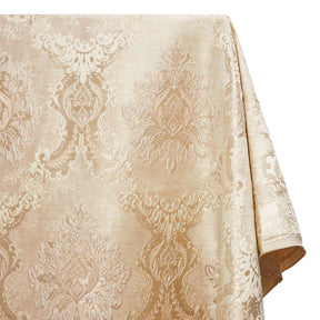 Grand Extra Wide Metallic Damask Upholstery Jacquard Fabric SV581118 Beige 1