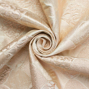 Ornamental Extra Wide Metallic Upholstery Jacquard Fabric SV581125 Beige 2