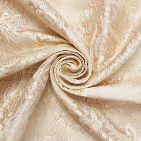 Grand Extra Wide Metallic Damask Upholstery Jacquard Fabric SV581118 Beige 2