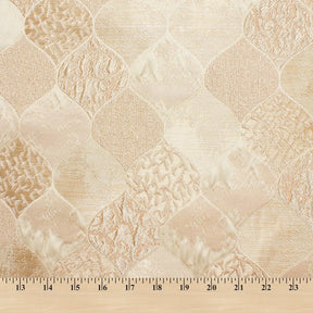 Ornamental Extra Wide Metallic Upholstery Jacquard Fabric SV581125 Beige 4