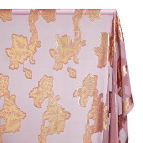 Leafy Vine Metallic Embroidered Chiffon Fabric SV580758 Orchid A1