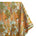 Abstract Plain Woven Crinkle Metallic Brocade Jacquard Fabric SV580737 Olive / Orange 1