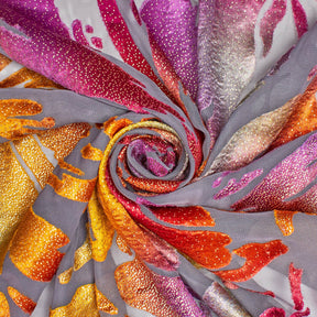 Abstract Metallic Embroidered Chiffon Jacquard Fabric SV580746 Sunburst 2