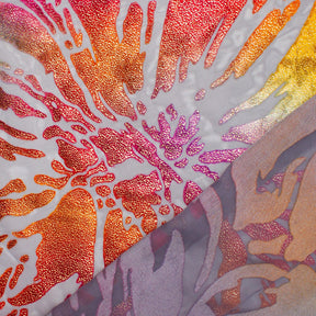 Abstract Metallic Embroidered Chiffon Jacquard Fabric SV580746 Sunburst 3
