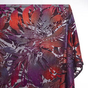 Abstract Metallic Embroidered Chiffon Jacquard Fabric SV580751 Sunset 1